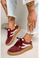 Ciemnobrązowe zamszowe sneakersy Nistra