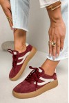 Ciemnobrązowe zamszowe sneakersy Nistra