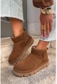 Zamszowe botki Tamaria camel