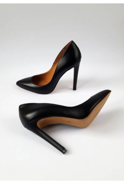 Ekskluzywne czarne szpilki Sol