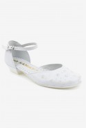 Eleganckie białe buty dla dziewczynki Cinty