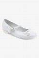 Eleganckie białe buty dla dziewczynki na komunię Gili