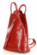 Modny plecak damski czerwony wiśnia MORENA CLASSIC