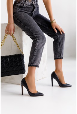 Ekskluzywne czarne szpilki Sol