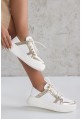 Biało-złote sneakersy Lilyana