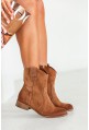 Zamszowe botki Anglet camel
