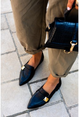 Czarne loafersy Libretta