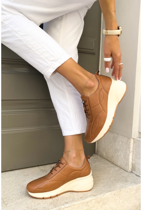 Brązowe sneakersy Jassmina
