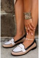 Eleganckie loafersy Maritona beż-biel